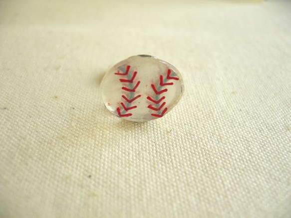 野球ボールのイヤリング 1 3枚目の画像