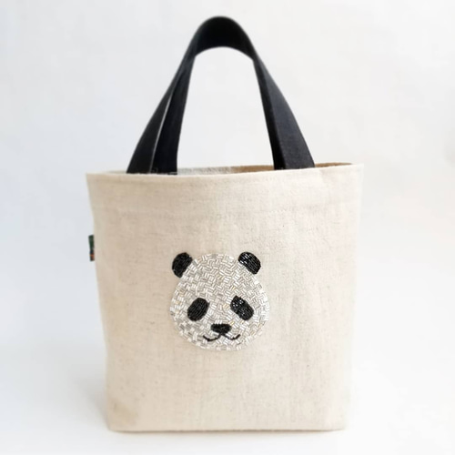 ビーズ刺繍トートバッグ