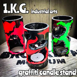 1.K.G. brand - GRAFFITI CANDLE STAND (ORANGE) 7枚目の画像