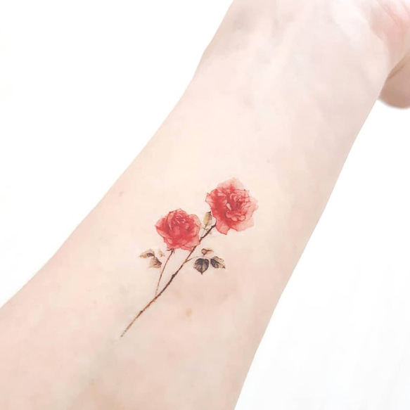 Inkbox - タトゥーシール　バラ Amazon.co.jp: タトゥーシール 薔薇 【 モノクロ 】 20枚セット