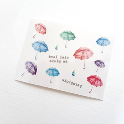 雨の日も楽しく 彩り傘のタトゥーシール 2枚目の画像