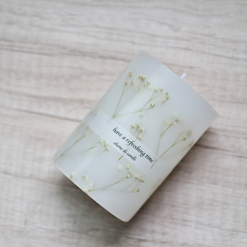 完売【再販】ボタニカルキャンドル かすみ草キャンドル キャンドルホルダー 完売【再販】ボタニカルキャンドル かすみ草キャンドル