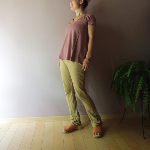 再入荷】asana ヘンプコットン ヨガパンツ○草木染めマンゴー