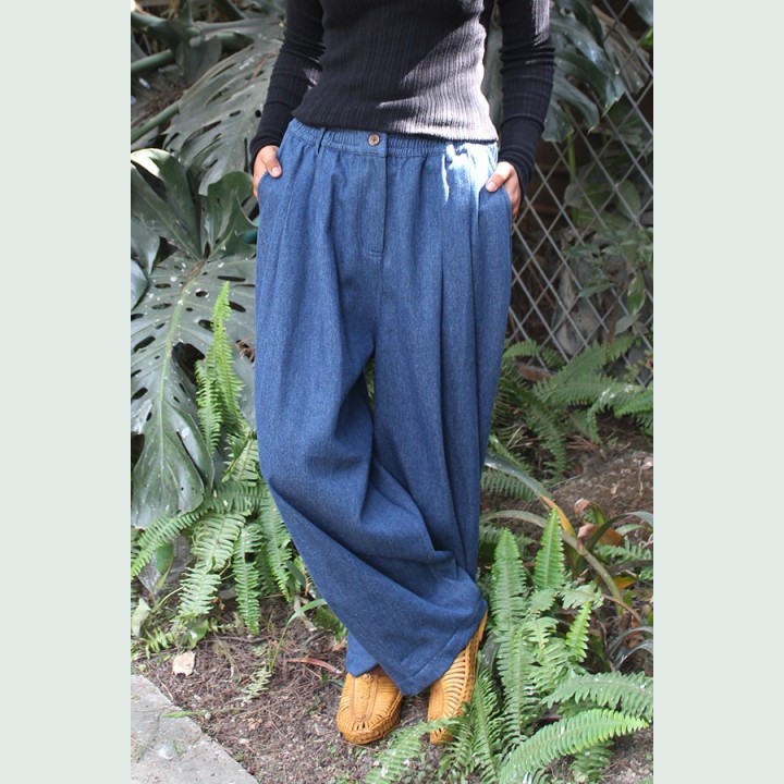 つつむ　ビッグシルエットパンツ●デニム