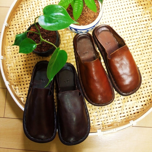 bighug oddバブーシュ○ブラウン スリッポン holy fruit○7/24
