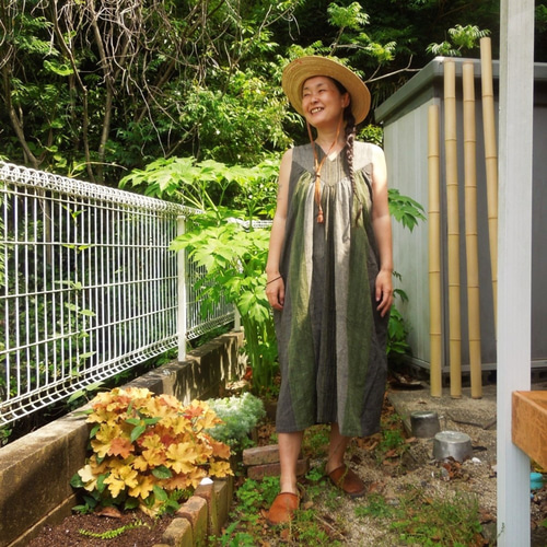 SALE】bighug 手織りさちばるドレス○ストライプ ワンピース holy 