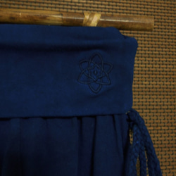 【お取り寄せ】asana ヘンプコットン 薄手 ロング フレアー スカート・草木染め●ディープインディゴ 4枚目の画像