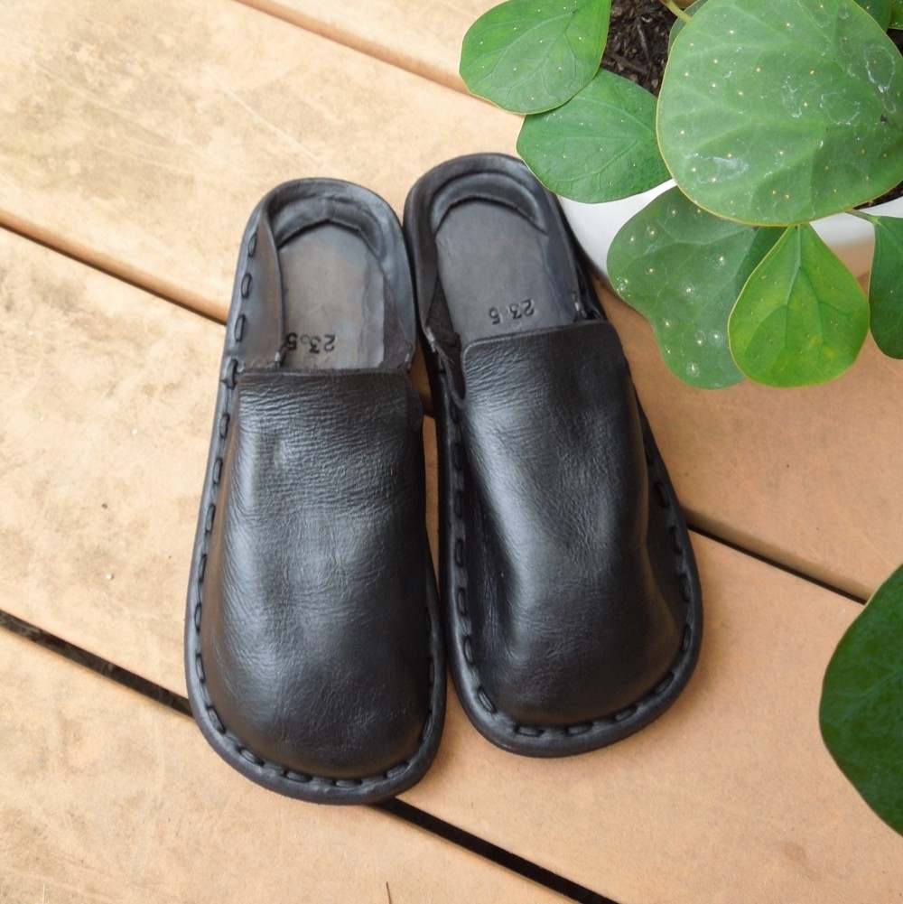 bighug oddバブーシュ●ブラック