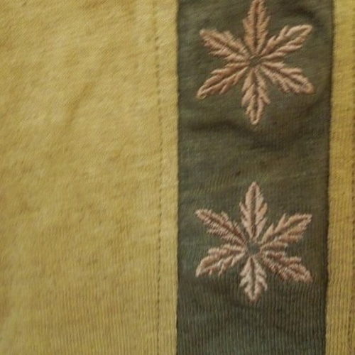 SALE】ヘンプコットン 厚手 麻柄 ジャージ パンツ・草木染め○マンゴー  