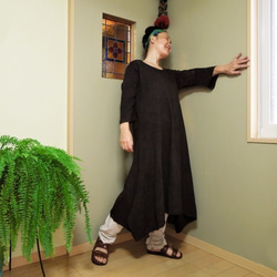 bighug コットンリネン プリントアラブパンツ ロングパンツ holy