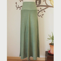 asana ヘンプの六芒星刺繍ロングスカート133●麻の葉 2枚目の画像