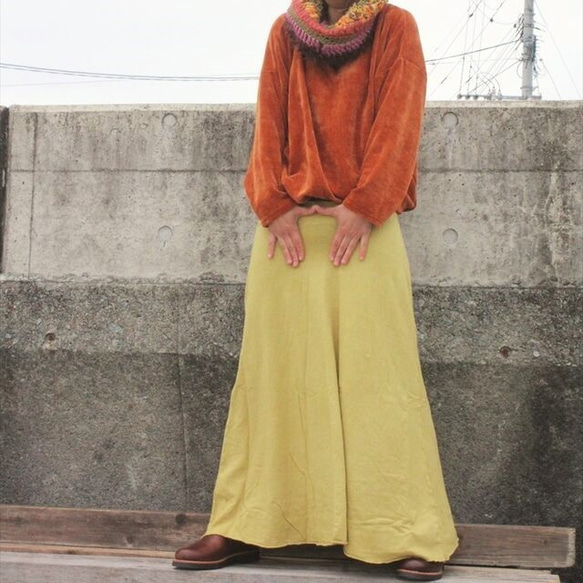 asana ヘンプの六芒星刺繍ロングスカート133●麻の葉 4枚目の画像