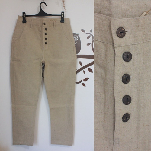 つつむ　ピュアリネンのライトサルエルパンツ つつむ ピュアリネンのライトサルエルパンツ