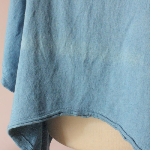 【SALE】asana ウイングポンチョＴシャツ●藍染めインディゴ SALE】asana ウイングポンチョTシャツ○藍染めインディゴ T