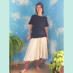 【SALE】asana ユニセックス草木染めTシャツ314●泥染めディン 8枚目の画像