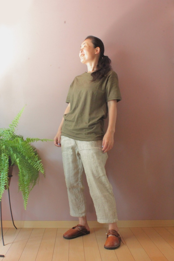 asana ユニセックス草木染めTシャツ●マンゴー 6枚目の画像