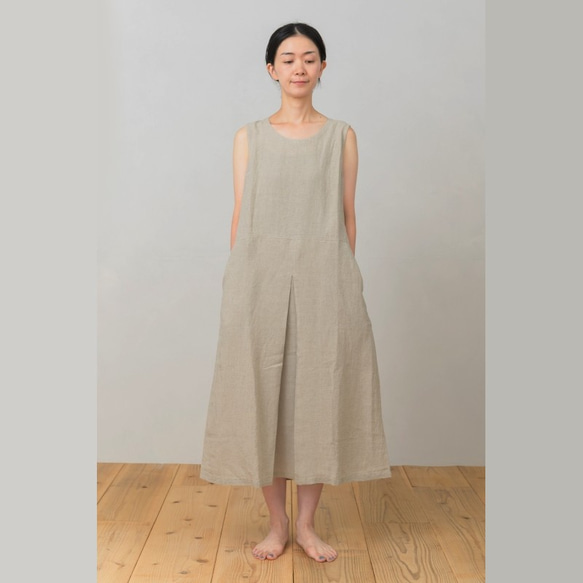 SALE】bighug リネンボックスタックドレス○生成り ワンピース holy  