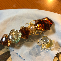 べっ甲風バレッタ✳︎オーロラ 2枚目の画像