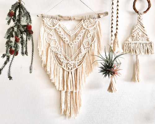 受注製作】マクラメタペストリー タペストリー・壁掛け purr_tommoooko