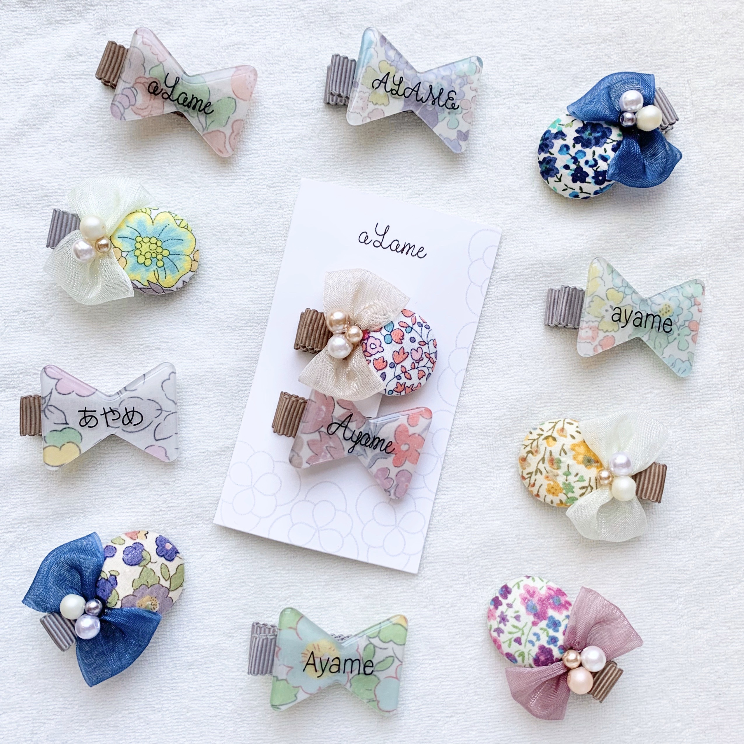 リバティ ハンドメイド ヘアクリップ3個 184（SHIPS（シップス