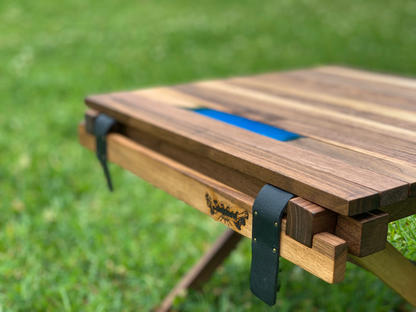 レジンテーブル ソロキャンプ アウトドア 小さいテーブル ローテーブル