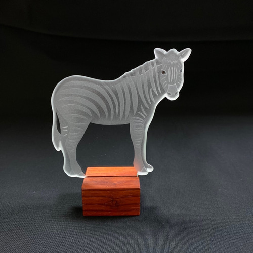 シマウマのオブジェ シマウマのオブジェ 立体・オブジェ Yu's Glass Work 通販 9110909