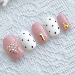 マグネットネイル キラキラ リボン フレンチミラー リボン