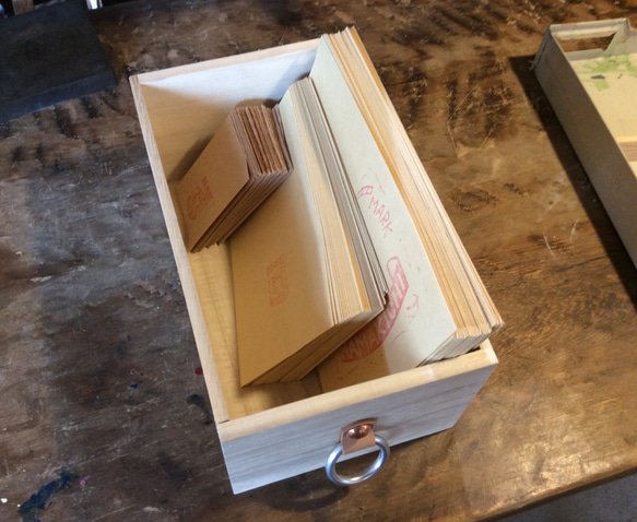 桐の小箱〝日本酒の箱をリメイクして和風の小箱を作りました〟※名入れ無料【送料無料】 5枚目の画像