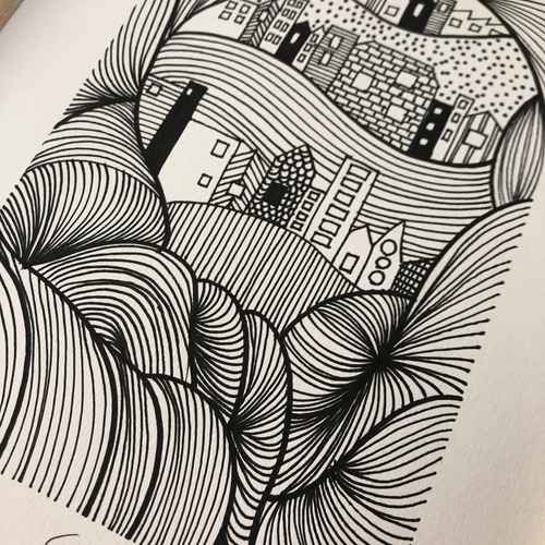 ペン画アート 絵画 KOIE 通販 11066445｜Creema(クリーマ)