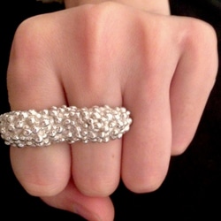 2 finger bubble ring(silver) 3枚目の画像