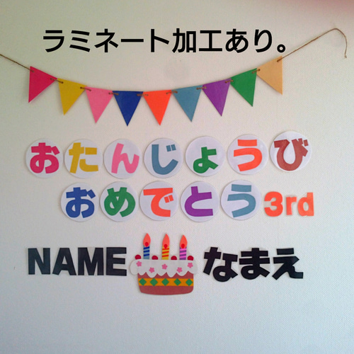 平仮名version】ガーランド 誕生日 飾り ガーランド みぃ太郎 通販