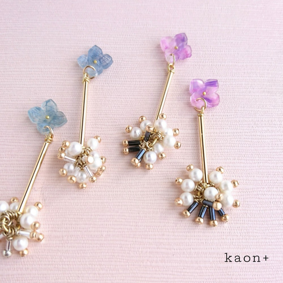 K14gf 《blue》spring Flower×淡水ﾊﾟｰﾙ ﾋﾟｱｽorｲﾔﾘﾝｸﾞ 1枚目の画像