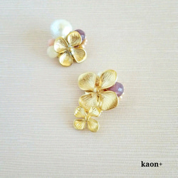 ruby gold flower  jewelry box ﾋﾟｱｽorｲﾔﾘﾝｸﾞ 1枚目の画像