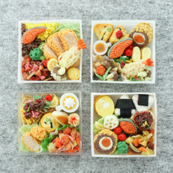 【4種限定(送料無料)】ミニチュア・お弁当（ご指定の通りに加工・納品可） 1枚目の画像