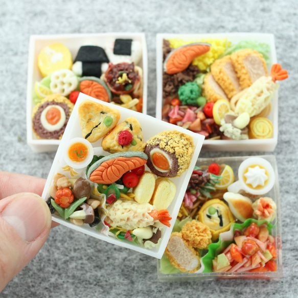 【4種限定(送料無料)】ミニチュア・お弁当（ご指定の通りに加工・納品可） 3枚目の画像