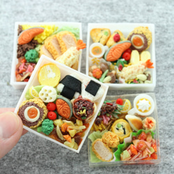 【4種限定(送料無料)】ミニチュア・お弁当（ご指定の通りに加工・納品可） 5枚目の画像