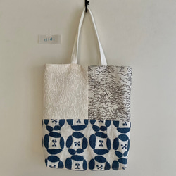 私のお気に入り ミニトート《オフ白／ブルー3》…ミナペルホネン＋α