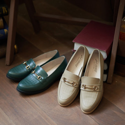 【英格蘭風】台灣作る鞋 英格蘭紋 孔雀石綠 第4張的照片