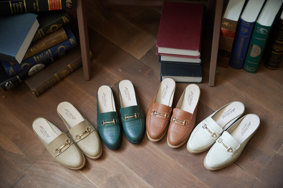 【英格蘭風】台灣作る鞋 英格蘭紋 孔雀石綠 第2張的照片