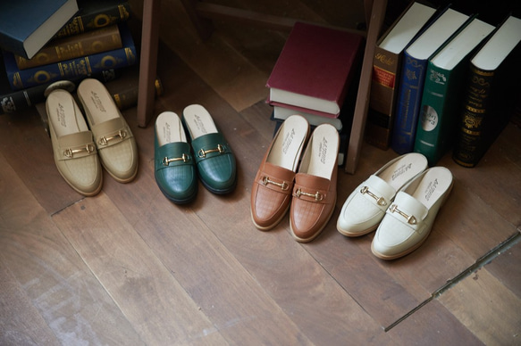 【英格蘭風】台灣作る鞋 英格蘭紋 沙棕 第4張的照片