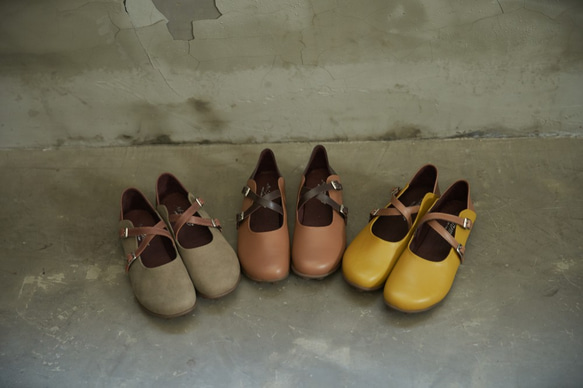 【大頭娃娃風】台灣作る鞋 棕色 第2張的照片