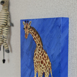 動物キリンのイラスト　原画　絵画　ki_rino 5枚目の画像