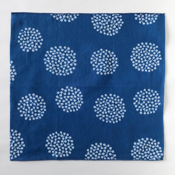 手染手帕和紙巾盒~PonPon~（顏色：靛藍和粉紅色） 第2張的照片