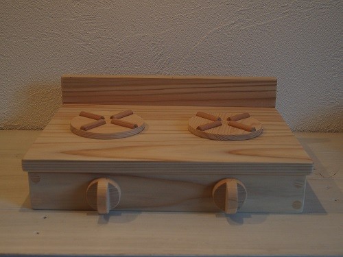 子供　キッチン　ハンドメイド　無垢材　アンティーク　ままごと