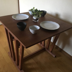 Shell 03 dining table for 2 people   木製ダイニングテーブル　2人用　 5枚目の画像