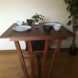 Shell 03 dining table for 2 people   木製ダイニングテーブル　2人用　 4枚目の画像