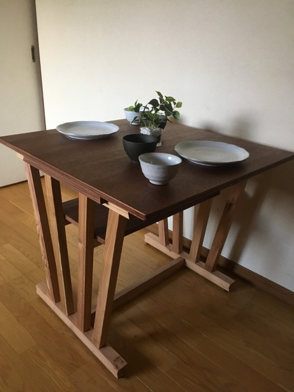 Shell 03 dining table for 2 people   木製ダイニングテーブル　2人用　 11枚目の画像