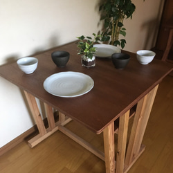 Shell 03 dining table for 2 people   木製ダイニングテーブル　2人用　 10枚目の画像
