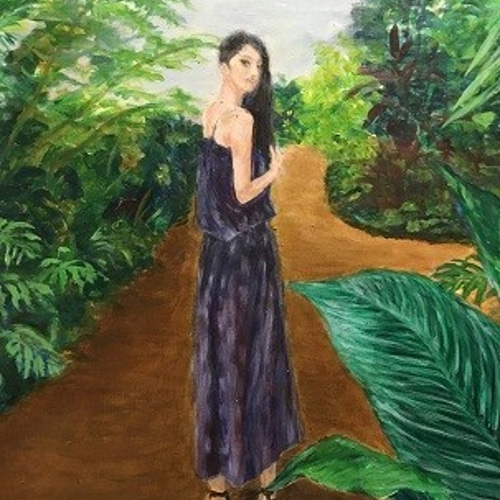 ⭐︎油絵　ビロード油絵　30号⭐︎ ガーデン F50号油彩 絵画 C.P.C.art&interior 通販 7554419