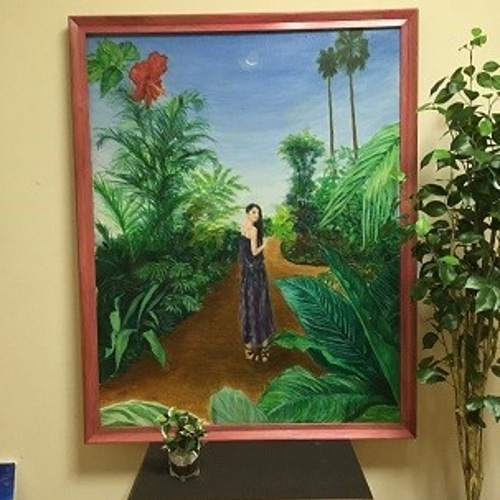 ガーデン F50号油彩 絵画 C.P.C.art&interior 通販 7554419
